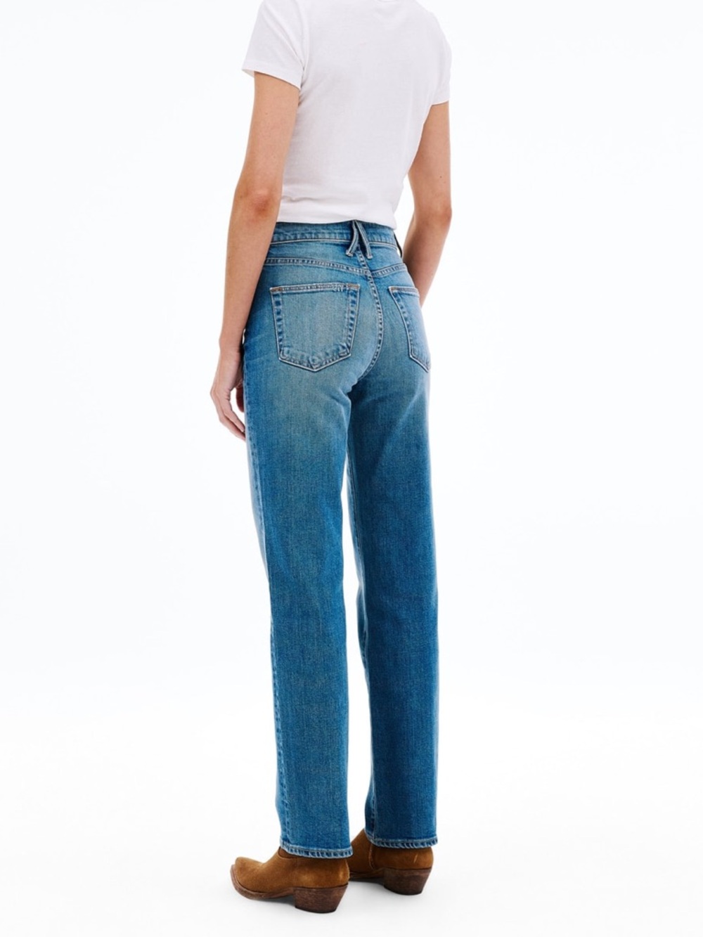 SLVRLAKE London High Rise Straight Leg Jeans in Blue Bird - Picture 2 of 10